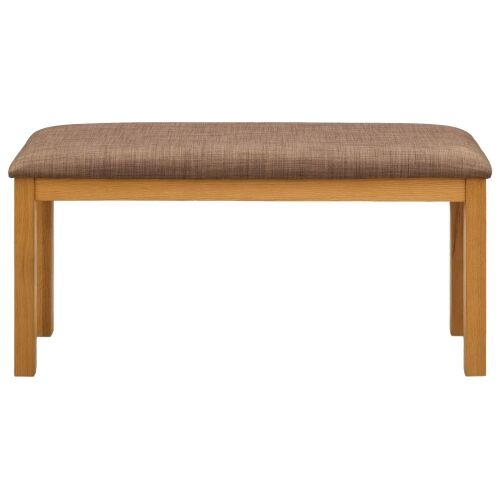 Klupa za blagovanje 95 x 32 x 45 cm Čvrsto Hrastovo Drvo Siva - s sivim jastučićem Cijena