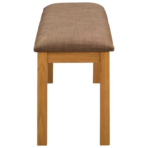 Klupa za blagovanje 95 x 32 x 45 cm Čvrsto Hrastovo Drvo Siva - s sivim jastučićem Cijena