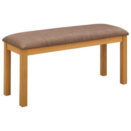 Klupa za blagovanje 95 x 32 x 45 cm Čvrsto Hrastovo Drvo Siva - s sivim jastučićem Cijena