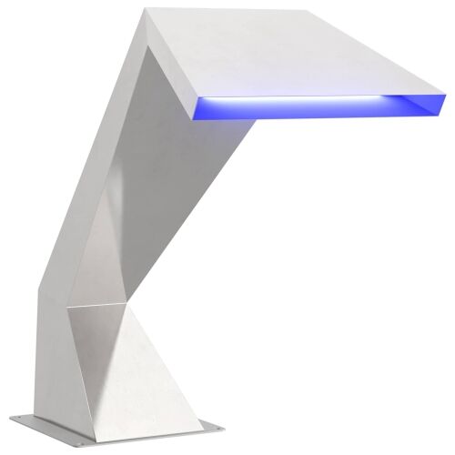 Vodopad za Bazen Nehrđajući čelik 63,5 x 29 x 51 cm Srebrna - 64 x 30 x 52 cm s LED svjetlima Cijena