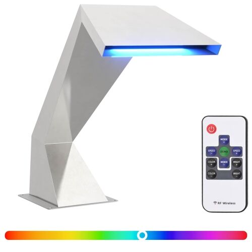 Vodopad za bazen s RGB LED-ima Nehrđajući čelik Srebrna - 63,5 x 29 x 51 cm s RGB LED Cijena