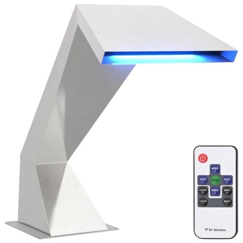 Vodopad za bazen s RGB LED-ima Nehrđajući čelik Srebrna - 63,5 x 29 x 51 cm s RGB LED Cijena