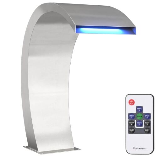 Fontana u Bazenu Nehrđajući čelik 60 x 30 x 70 cm Srebrna - s LED-ima i daljinskim upravljačem Cijena