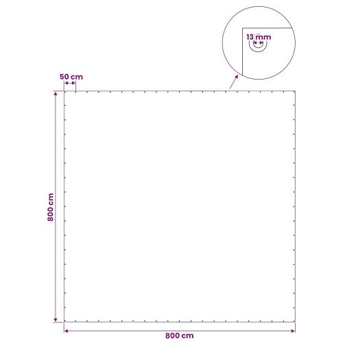 Cerada s rupama Zelena 8 x 8 m 140 gsm PE - 8 x 8 m Zelena Cijena