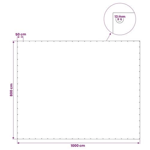 Cerada s rupama Zelena 8 x 10 m 140 gsm PE - 8 x 10 m Zelena Cijena
