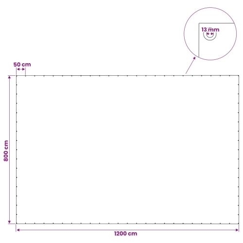 Cerada s rupama Zelena 8 x 12 m 140 gsm PE - 8 x 12 m Zelena Cijena