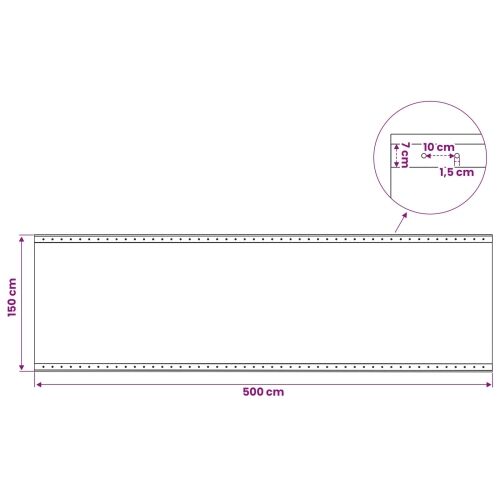 Cerada s rupama Zelena 1,5 x 5 m 260 gsm PE - 1,5 x 5 m 1 Zelena Cijena