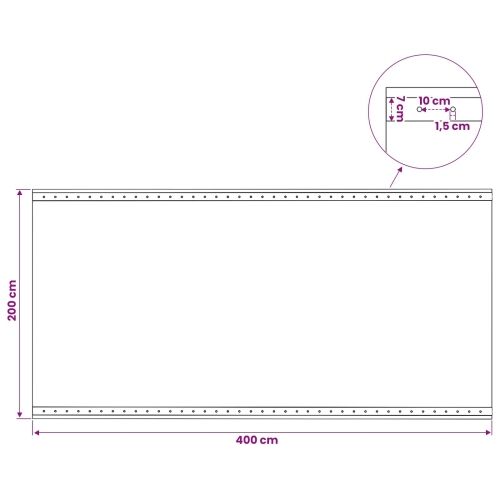 Cerada s rupama Zelena 2 x 4 m 260 gsm PE - 2 x 4 m 1 Zelena Cijena