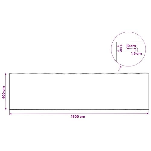 Cerada s rupama Zelena 4 x 15 m 260 gsm PE - 4 x 15 m 1 Zelena Cijena