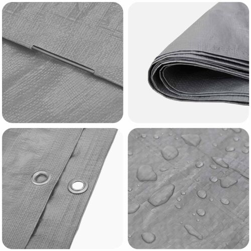 Cerada s rupama Svjetlosiva 6 x 10 m 90 gsm PE - Svjetlosiva 6 x 10 m 90 g/m² Cijena