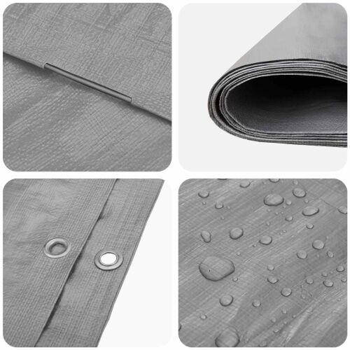 Cerada s rupama Svjetlosiva 4 x 5 m 180 gsm PE - Svjetlosiva 4 x 5 m 180 g/m² Cijena