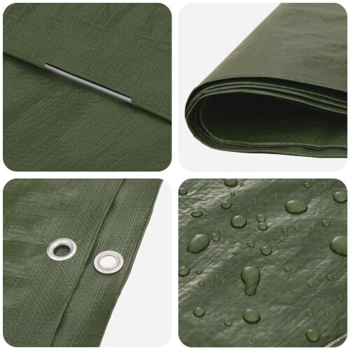 Cerada s rupama Zelena 4 x 5 m 90 gsm PE - Zelena 4 x 5 m 90 g/m² Cijena