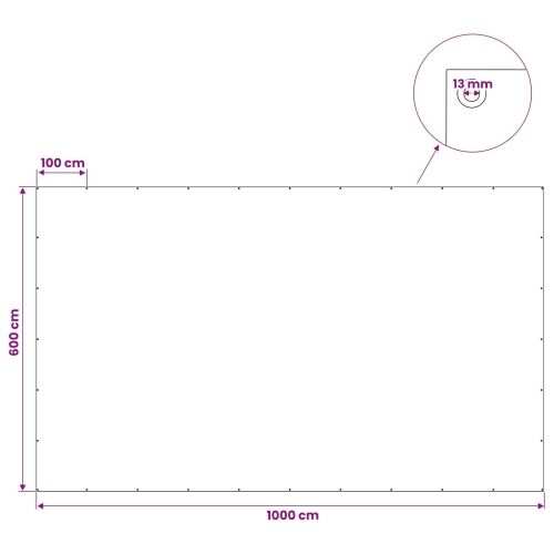 Cerada s rupama Bijela 6 x 10 m 180 gsm PE - Bijela 6 x 10 m 180 g/m² Cijena