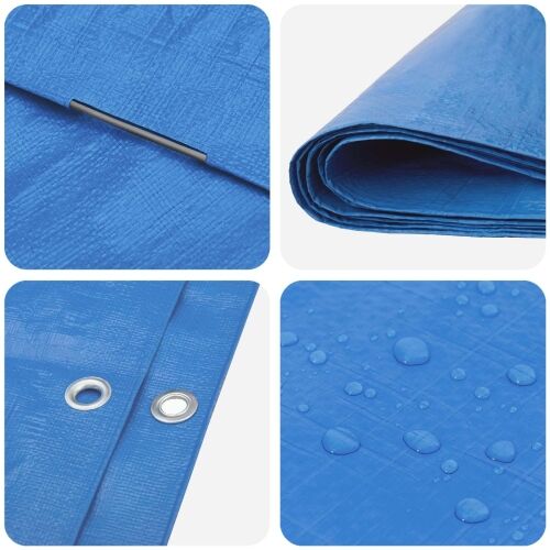 Cerada s rupama Plava 8 x 10 m 90 gsm PE - Plava 8 x 10 m 90 g/m² Cijena