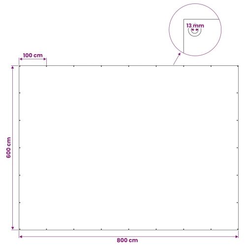 Cerada s rupama Plava 6 x 8 m 180 gsm PE - Plava 6 x 8 m 180 g/m² Cijena