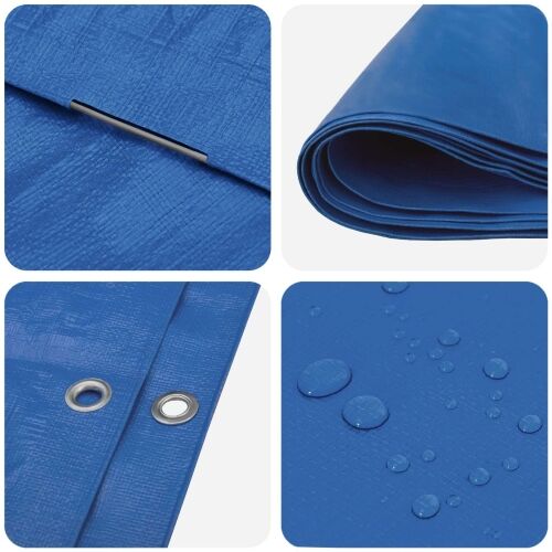 Cerada s rupama Plava 3 x 4 m 260 gsm PE - Plava 3 x 4 m 260 g/m² Cijena