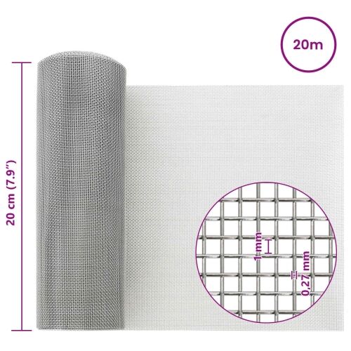 Mrežna tkanina 20 x 2000 cm 20 Mesh Nehrđajući čelik 201 - 20 x 2000 cm 20 mreža Cijena