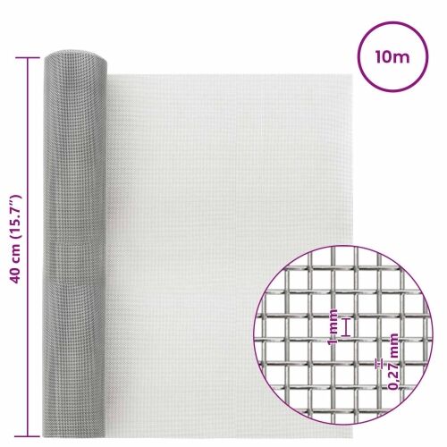 Mrežna tkanina 40 x 1000 cm 20 Mesh Nehrđajući čelik 201 - 40 x 1000 cm 20 mreža Cijena