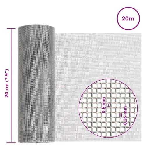 Mrežna tkanina 20 x 2000 cm 30 Mesh Nehrđajući čelik 201 - 20 x 2000 cm 30 mreža Cijena