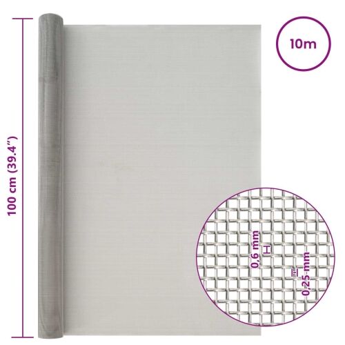 Mrežna tkanina 100 x 1000 cm 30 Mesh Nehrđajući čelik 201 - 100 x 1000 cm 30 mreža Cijena