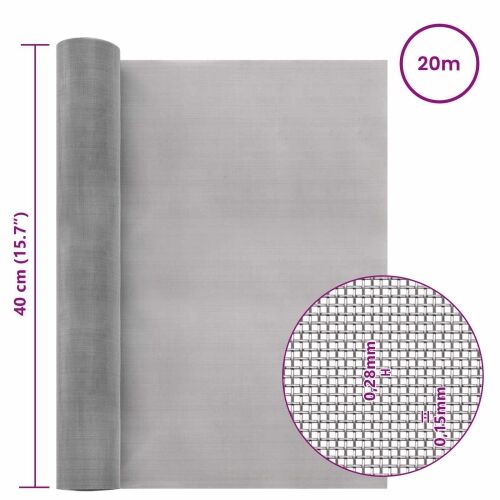 Mrežna tkanina 40 x 2000 cm 60 Mesh Nehrđajući čelik 201 - 40 x 2000 cm 60 mreža Cijena