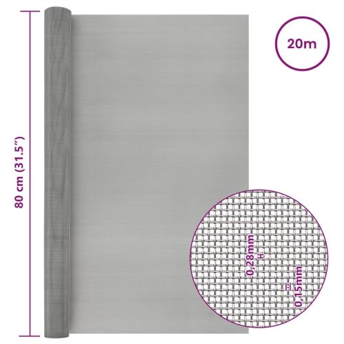 Mrežna tkanina 80 x 2000 cm 60 Mesh Nehrđajući čelik 201 - 80 x 2000 cm 60 mreža Cijena