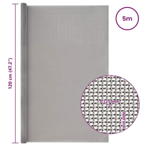 Mrežna tkanina 120 x 500 cm 120 Mesh Nehrđajući čelik 201 - 120 x 500 cm 120 mreža Cijena