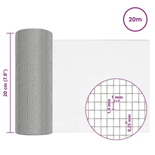 Mrežna tkanina 20 x 2000 cm 18 mesh Nehrđajući čelik 304 - 20 x 2000 cm Nehrđajući čelik 201 Cijena