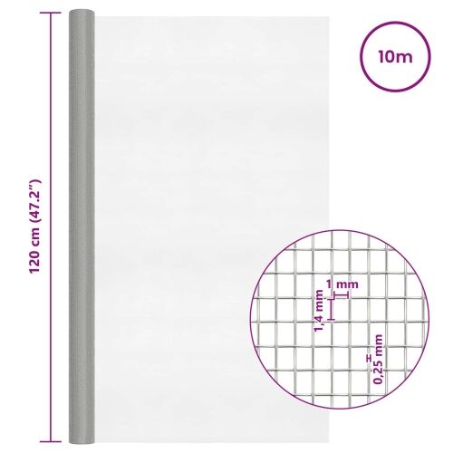 Mrežna tkanina 120 x 1000 cm 18 mesh Nehrđajući čelik 304 - 120 x 1000 cm Nehrđajući čelik 201 Cijena