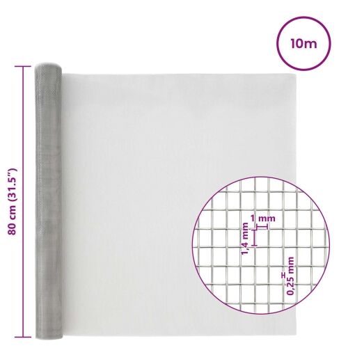 Mrežna tkanina 80 x 1000 cm 18 mesh Nehrđajući čelik 304 - 80 x 1000 cm Nehrđajući čelik 304 Cijena