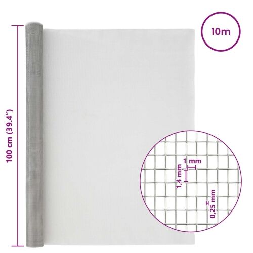 Mrežna tkanina 100 x 1000 cm 18 mesh Nehrđajući čelik 304 - 100 x 1000 cm Nehrđajući čelik 304 Cijena