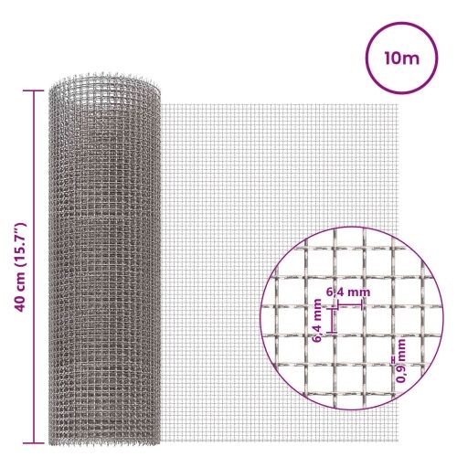 Mrežna tkanina 40 x 1000 cm 3 Mesh Nehrđajući čelik 201 Srebrna - 40 x 1000 cm 3 mreža Cijena