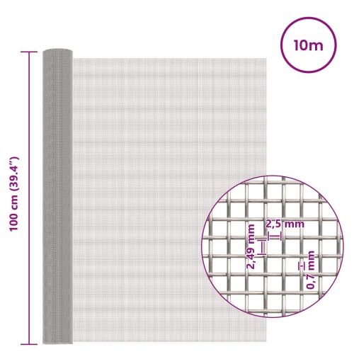 Mrežna tkanina 100 x 1000 cm 8 Mesh Nehrđajući čelik 201 - 100 x 1000 cm 8 mreža Cijena