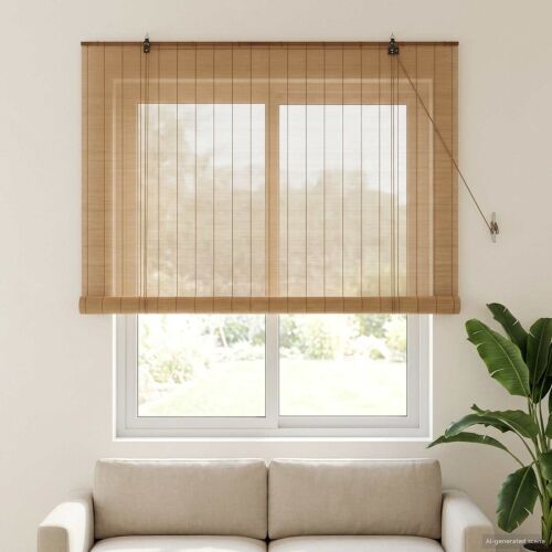 Rolo zavjesa Smeđa 130 x 160 cm Bambus - Smeđa 130 x 160 cm Cijena