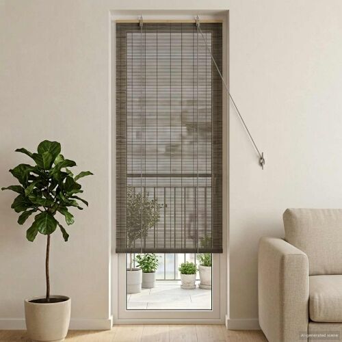 Rolo zavjesa Siva 50 x 220 cm Bambus - Siva 50 x 220 cm Cijena
