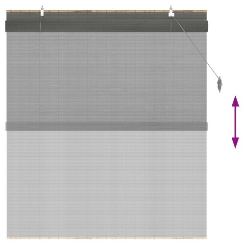 Rolo zavjesa Siva 160 x 160 cm Bambus - Siva 160 x 160 cm Cijena