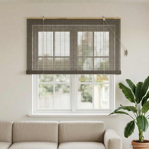 Rolo zavjesa Siva 160 x 160 cm Bambus - Siva 160 x 160 cm Cijena