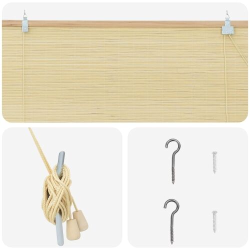 Rolo zavjesa Prirodna 40 x 160 cm Bambus - Prirodna 40 x 160 cm Cijena