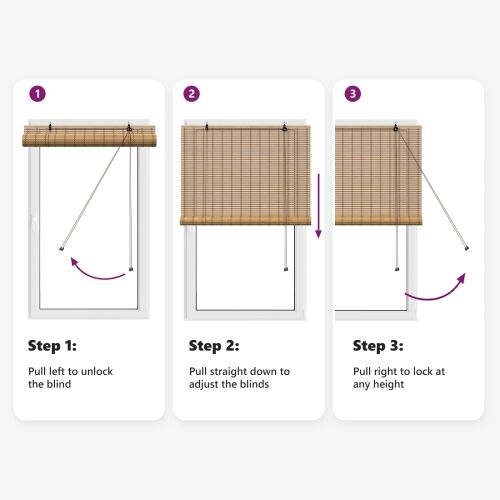 Rolo zavjesa Prirodna i smeđa 50 x 160 cm Bambus - 50 x 160 cm Cijena