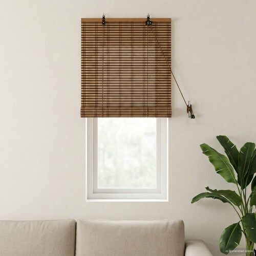 Rolo zavjesa Smeđa 40 x 160 cm Bambus - 40 x 160 cm Cijena