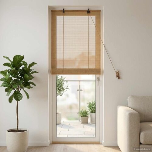 Rolo zavjesa Smeđa 60 x 220 cm Bambus - 60 x 220 cm Cijena