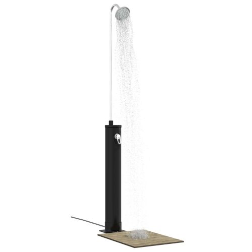 Solarni tuš s tuš glavom 20 l PVC, ABS, Legirani cink Crna Cijena