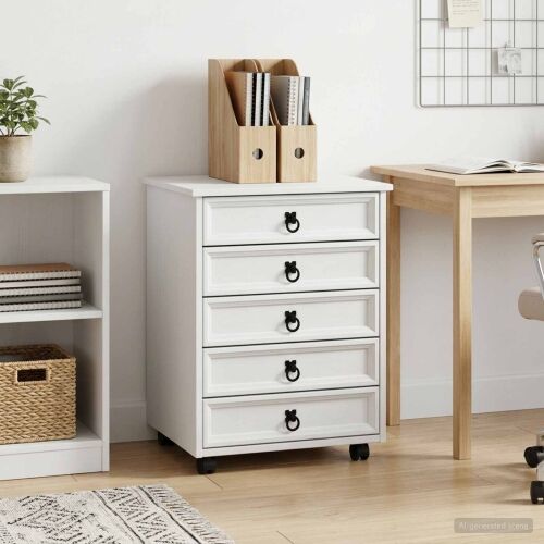 Pokretni ormar s ladicama CORONA Bijela - Bijela 53 cm Cijena