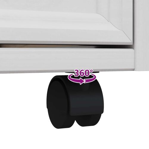 Pokretni ormar s ladicama CORONA Bijela - Bijela 34 cm Cijena