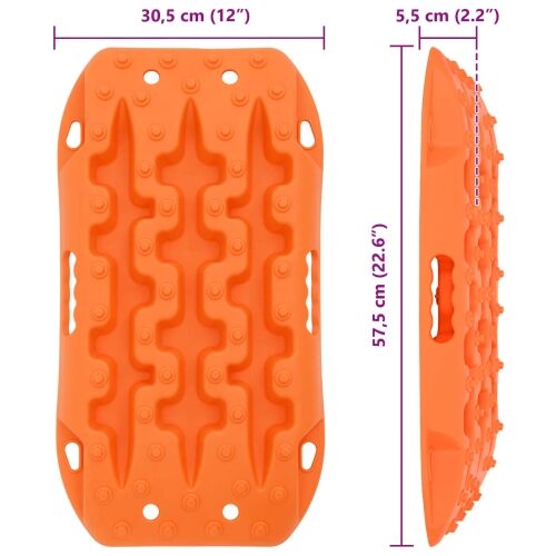 Ploča za vuču 2 kom. Narančasta 57,5x30,5x5,5 cm Ojačani najlon - Narančasta 57,5 x 30,5 x 5,5 cm Cijena