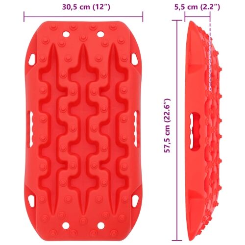 Ploča za vuču 2 kom. Crvena 57,5 x 30,5 x 5,5 cm Ojačani najlon - Crvena 57,5 x 30,5 x 5,5 cm Cijena