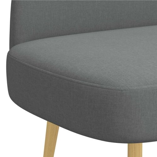 Oblikovana klupa s naslonjačem Tamnosiva 110 x 60 x 76 cm - Tamnosiva Cijena