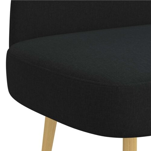 Oblikovana klupa s naslonjačem Crna 110 x 60 x 76 cm - Crna Cijena