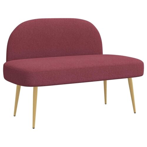 Oblikovana klupa s naslonjačem boja crnog vina 110 x 60 x 76 cm - boja crnog vina Cijena