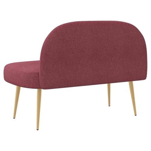 Oblikovana klupa s naslonjačem boja crnog vina 110 x 60 x 76 cm - boja crnog vina Cijena